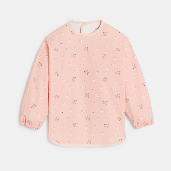 صدرية أنشطة برسوم أزهار باللون الوردي للفتيات الصغيرات